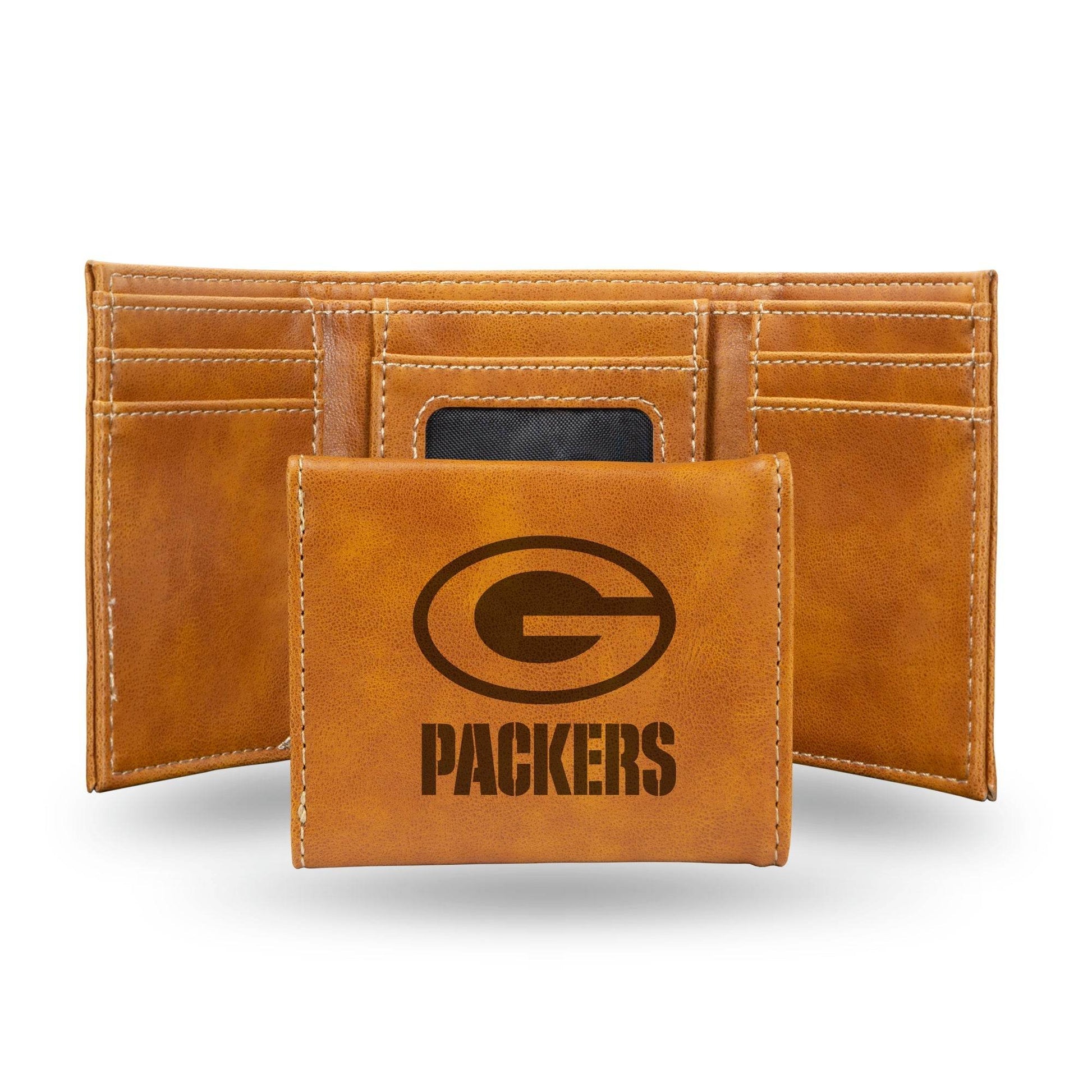 Green Bay Packers Trifold Leather Wallet Laser Engraved - ToylandEU