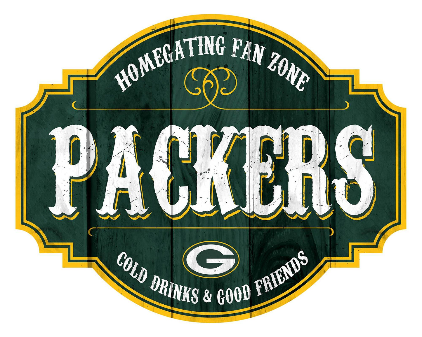 Green Bay Packers Wood Sign 12 Inch Homegating Tavern Decor - ToylandEU