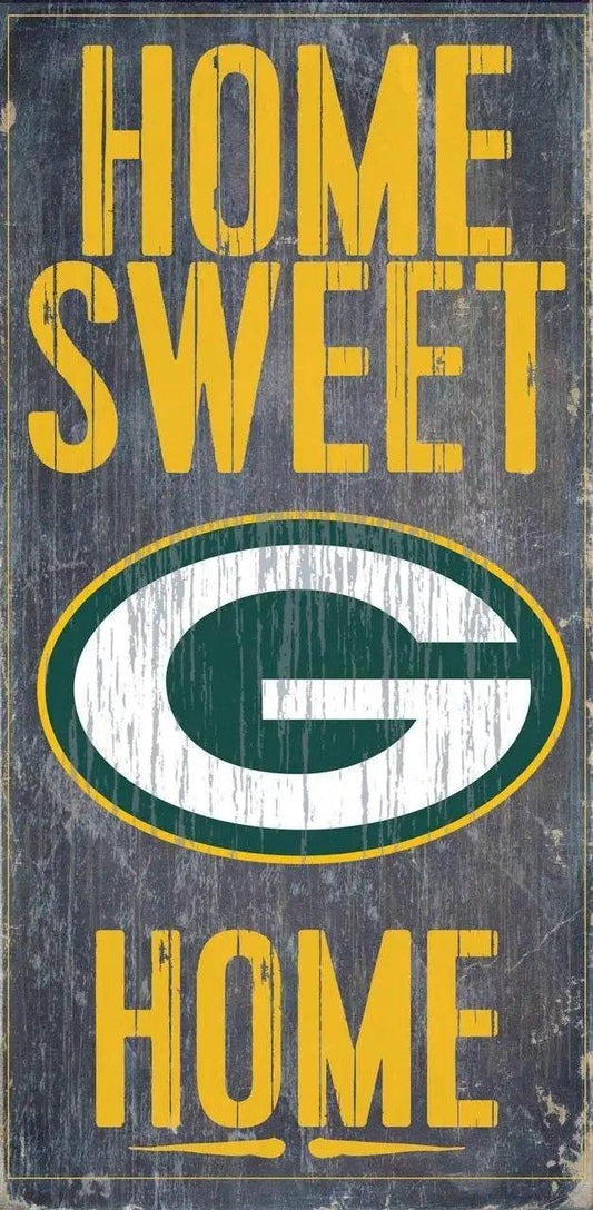  Green Bay Packers Wood Sign Home Sweet Home 6x12 Inch -  ToylandEU™