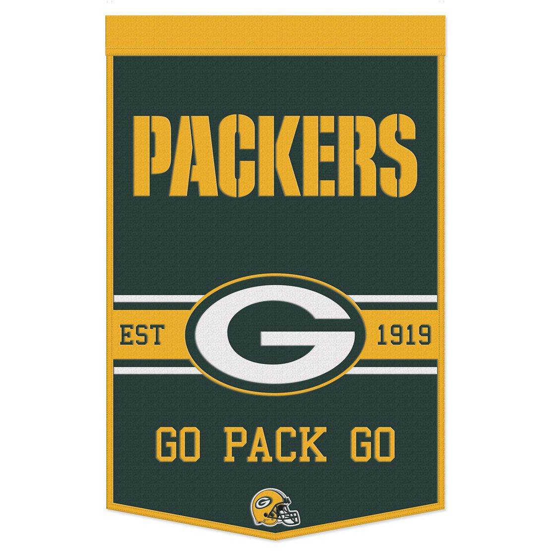 Green Bay Packers Wool Banner 24x38 Dynasty Slogan Design - ToylandEU