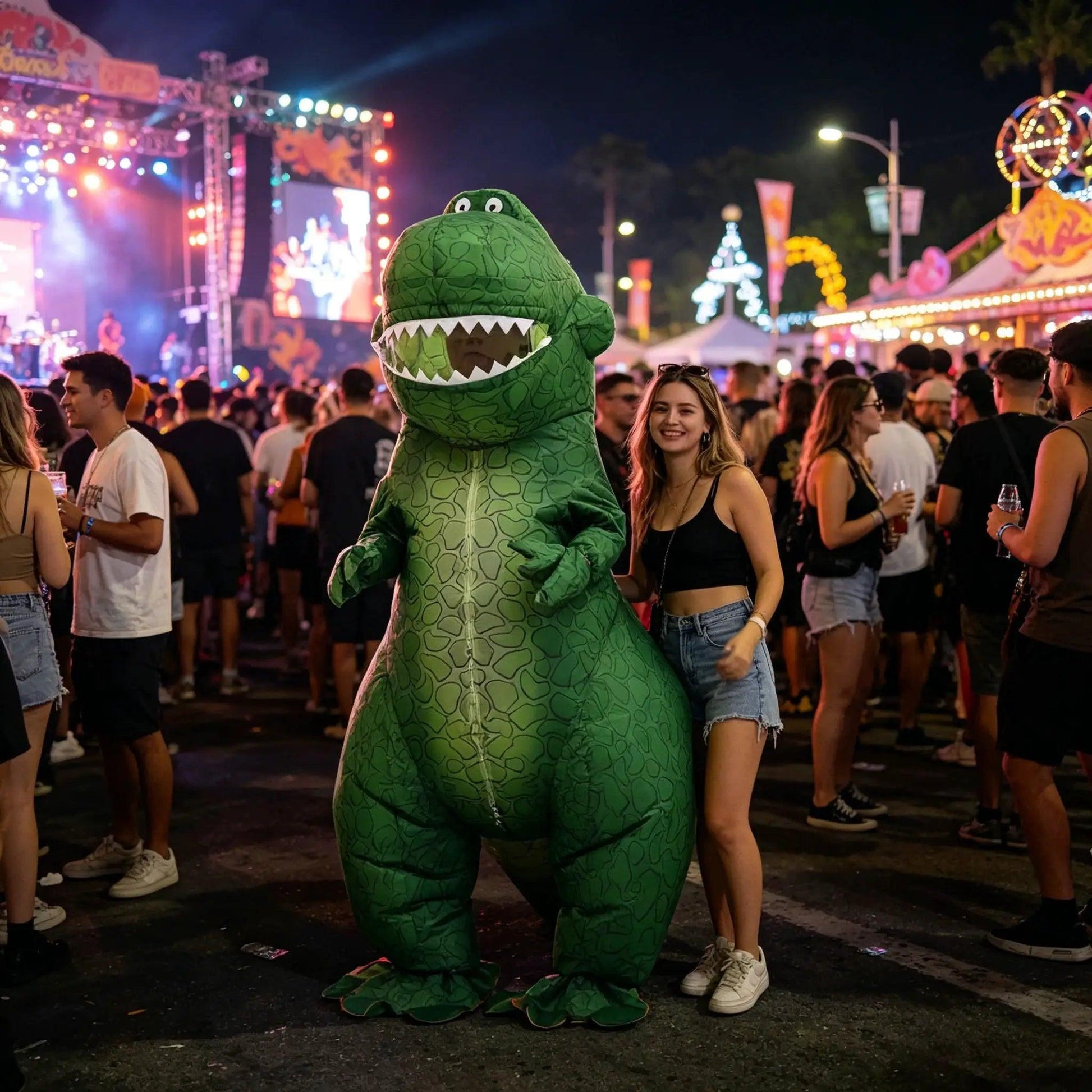 Green Dinosaur Inflatable Costume For Adults Easy Setup -  ToylandEU™