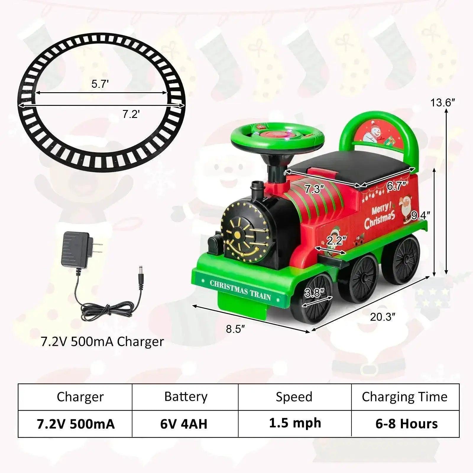  Green Electric Kids Ride-On Train with Track & 6 Wheels - Fun & Safe! -  ToylandEU™