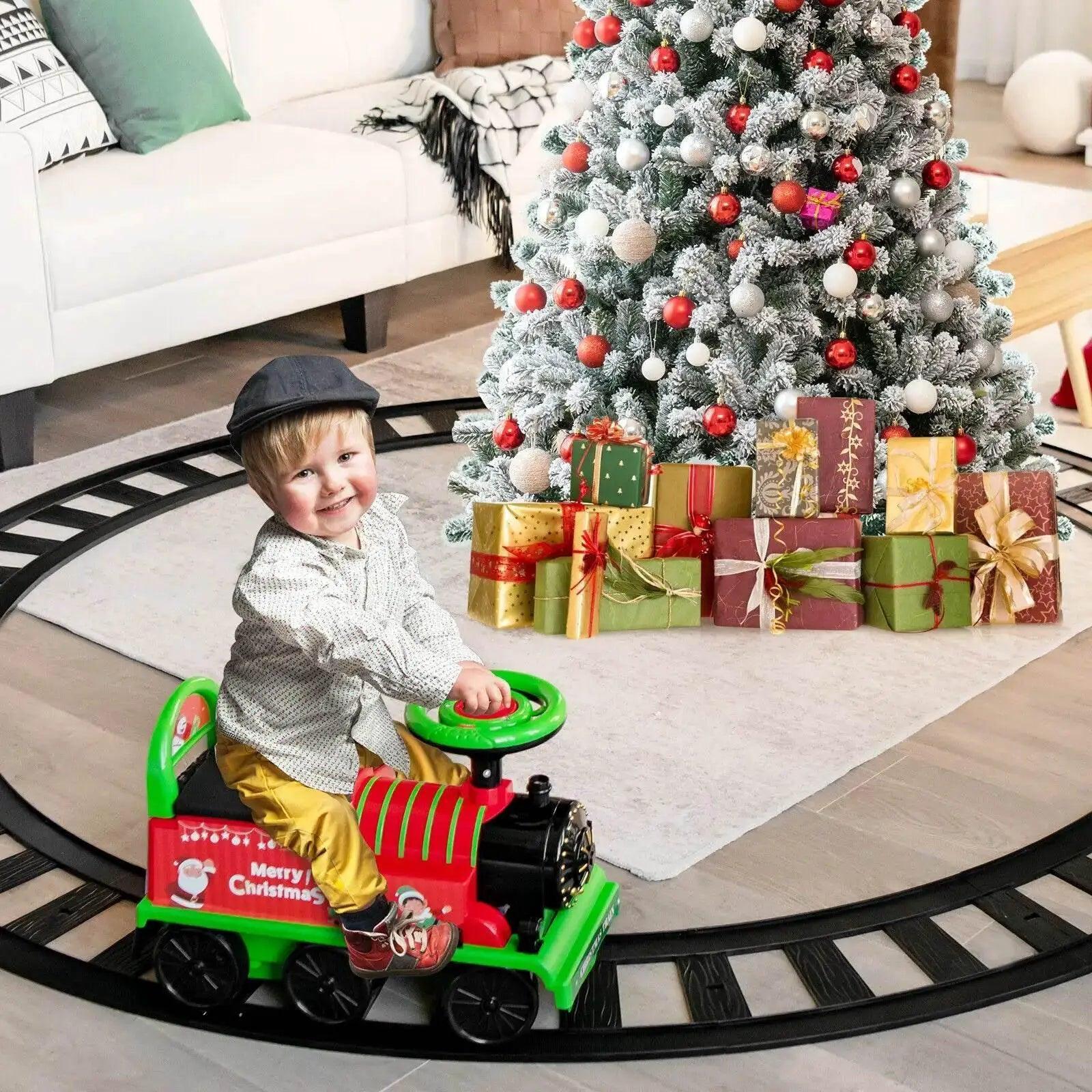  Green Electric Kids Ride-On Train with Track & 6 Wheels - Fun & Safe! -  ToylandEU™