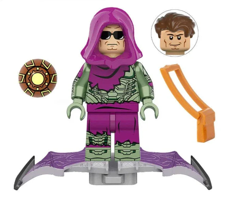 Green Glider Villain Custom Figure LEGO Compatible Battle Worn Finish for LEGO City Displays - ToylandEU