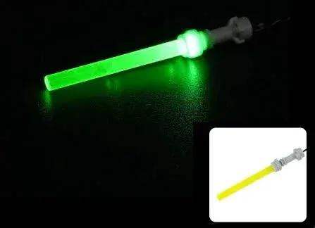 Green LEGO Figure Lightsaber USB Powered With Glowing Blade Plastic Construction 2-Inch Blade - ToylandEU