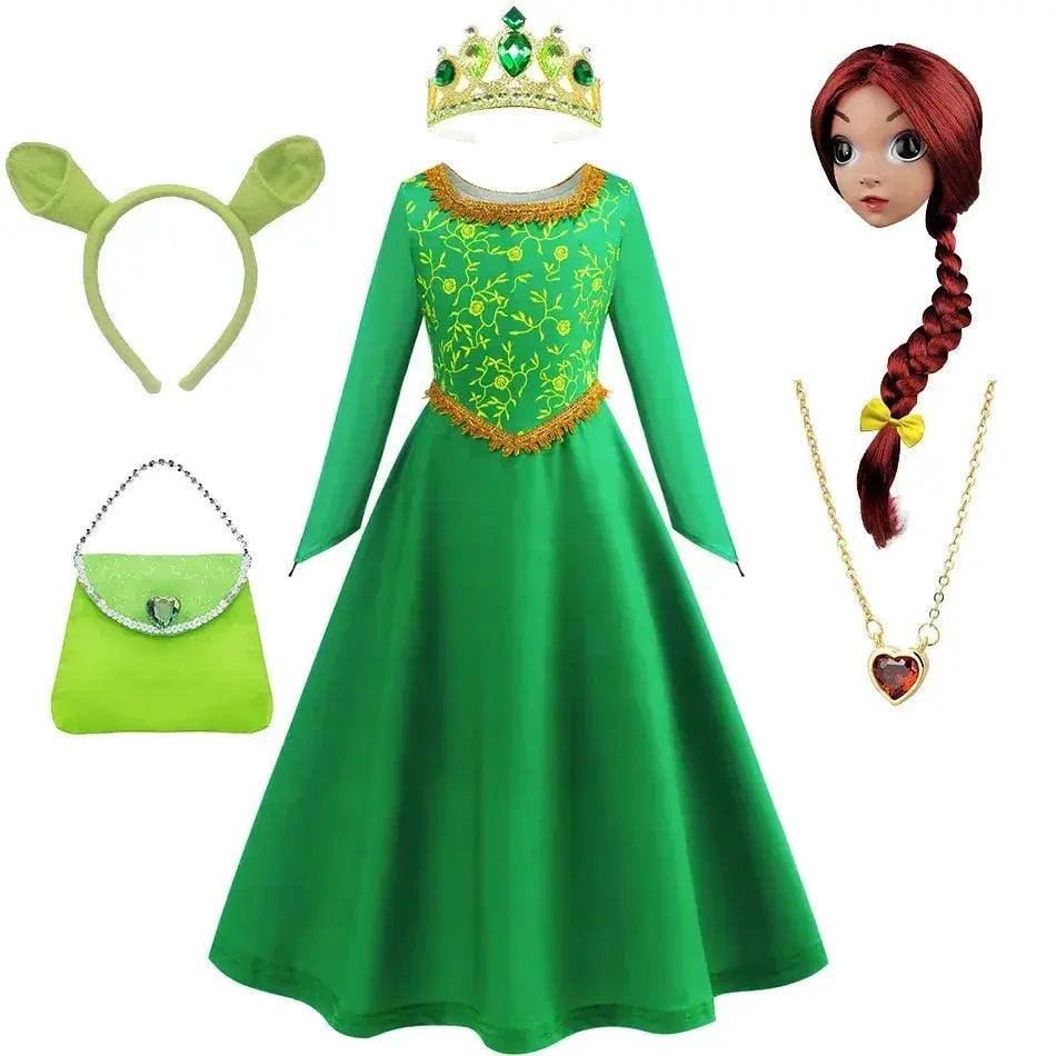  Green Princess Dress For Girls Halloween Costume Lace -  ToylandEU™