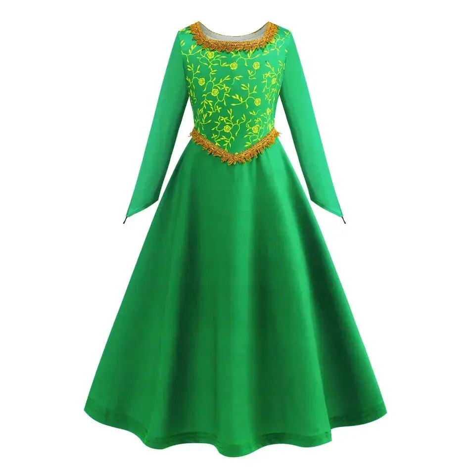  Green Princess Dress For Girls Halloween Costume Lace -  ToylandEU™