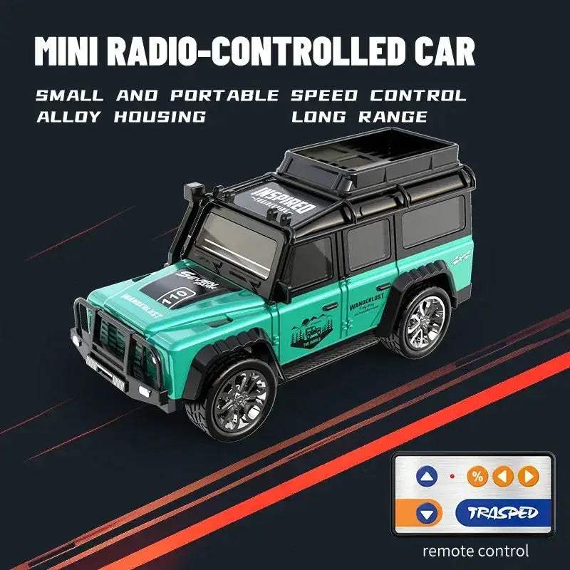 Green RC Car Alloy Remote Control Toy 60 Minute Playtime - ToylandEU