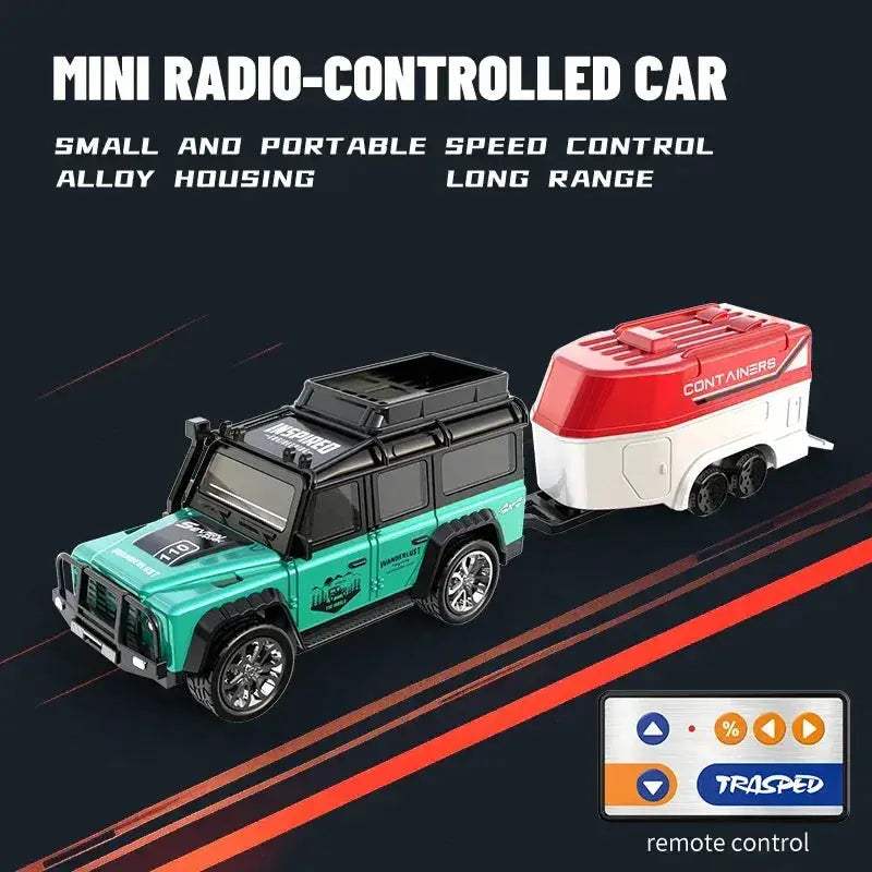 Green RC Car Alloy Remote Control Toy 60 Minute Playtime - ToylandEU
