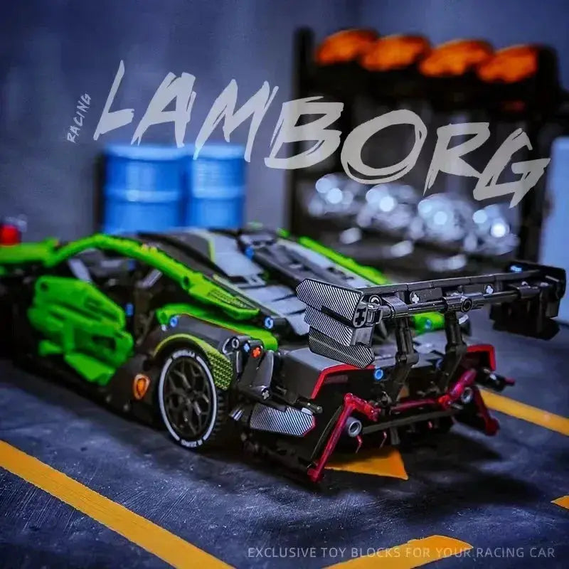 Green Racing Car MOC Building Blocks Kit Lego Compatible - ToylandEU