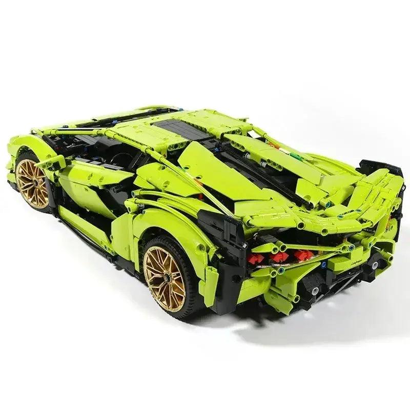  Green Sports Car Building Blocks Kit No Power -  ToylandEU™