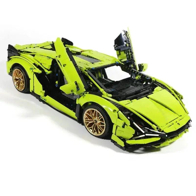  Green Sports Car Building Blocks Kit No Power -  ToylandEU™