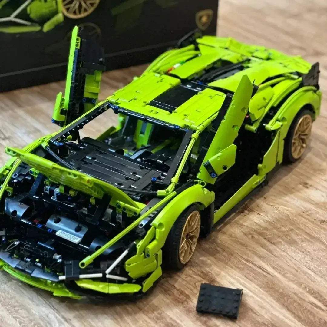 Green Sports Car Building Blocks Kit No Power Pack Model - ToylandEU
