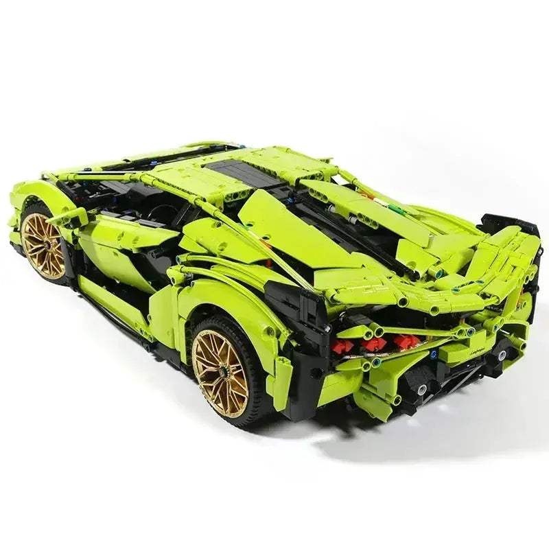 Green Sports Car Building Blocks Kit No Power Pack Model - ToylandEU