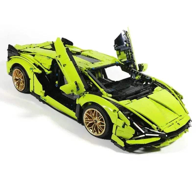 Green Sports Car Building Blocks Kit No Power Pack Model - ToylandEU