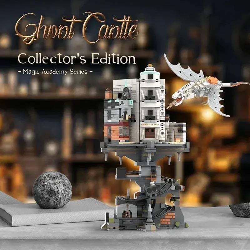 Gringotts Wizarding Bank Building Blocks Set With Dragon Mini Model - ToylandEU