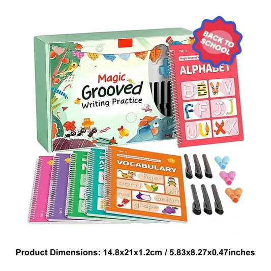  Grooved Writing Practice Books Handwriting Workbooks VAKIND -  ToylandEU™