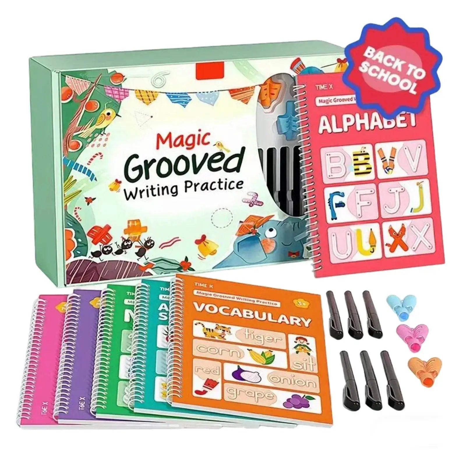  Grooved Writing Practice Books Handwriting Workbooks VAKIND -  ToylandEU™