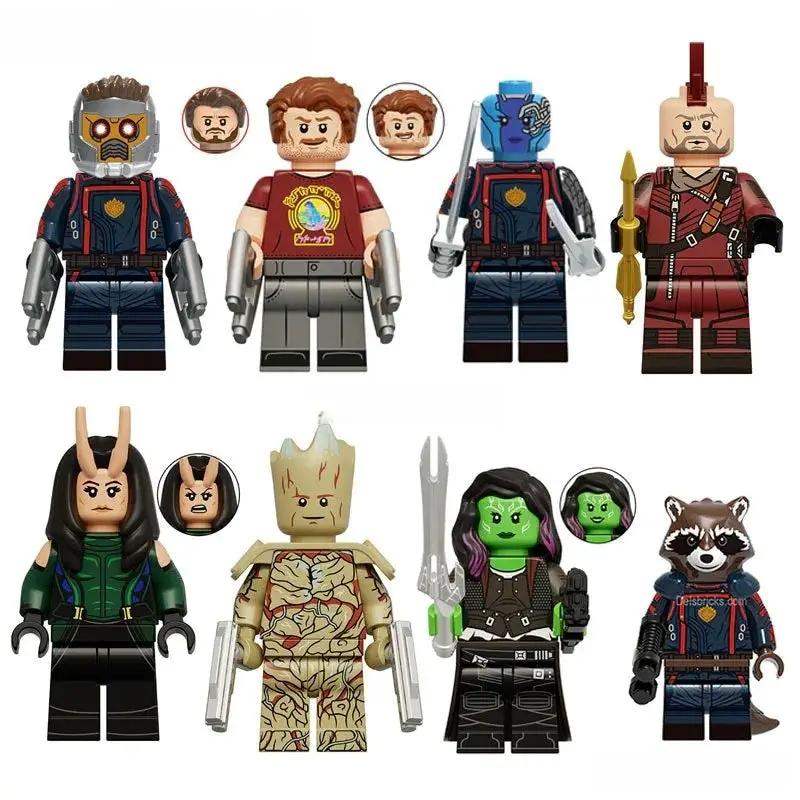 Guardians of the Galaxy set of 8 Best Lego Minifigures Custom Toys - Minifigure Toys