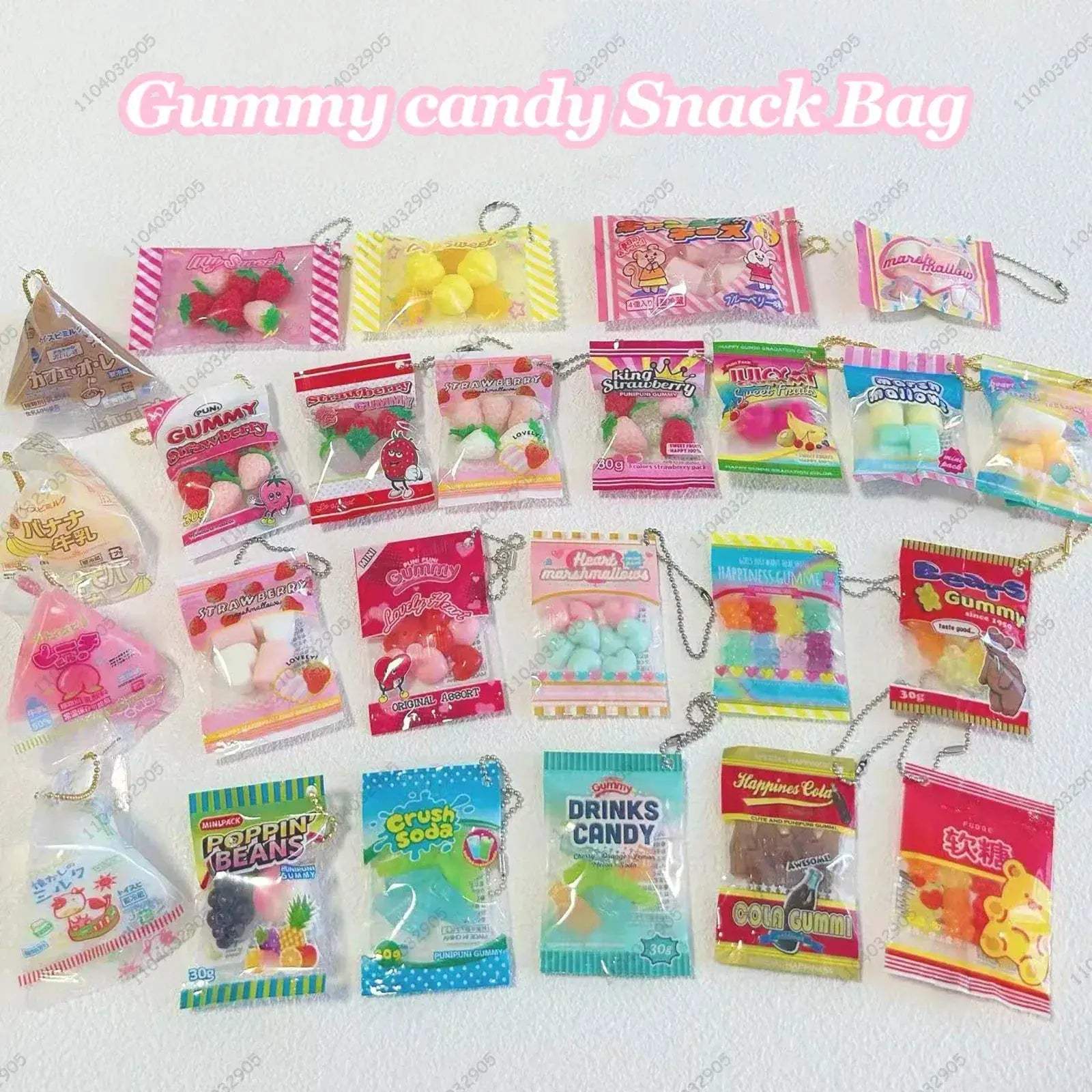 Gummy Bear Bag Charm Squishy Toy Slow Rising Keychain Fidget - ToylandEU