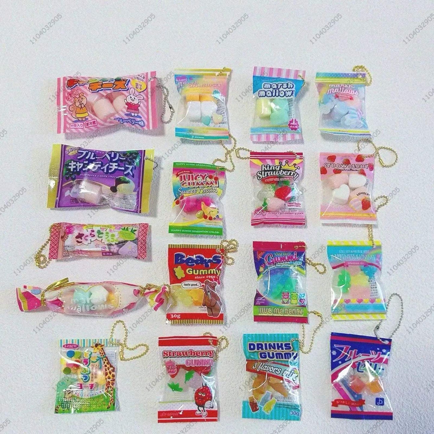 Gummy Bear Bag Charm Squishy Toy Slow Rising Keychain Fidget - ToylandEU