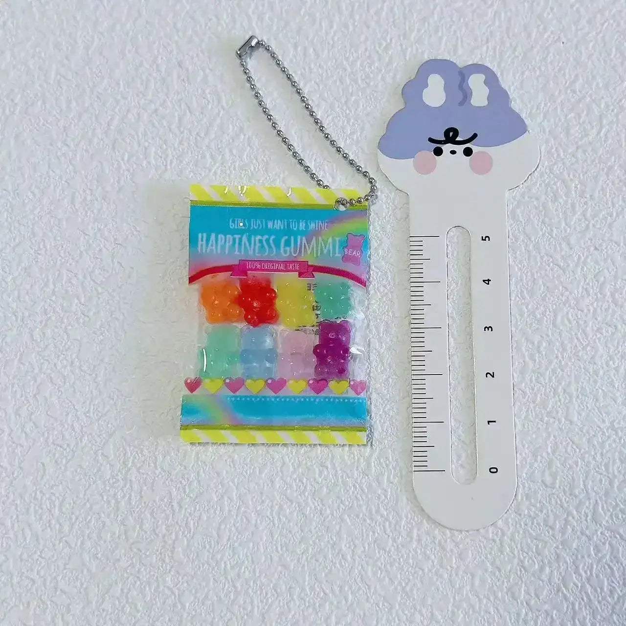Gummy Bear Bag Charm Squishy Toy Slow Rising Keychain Fidget - ToylandEU