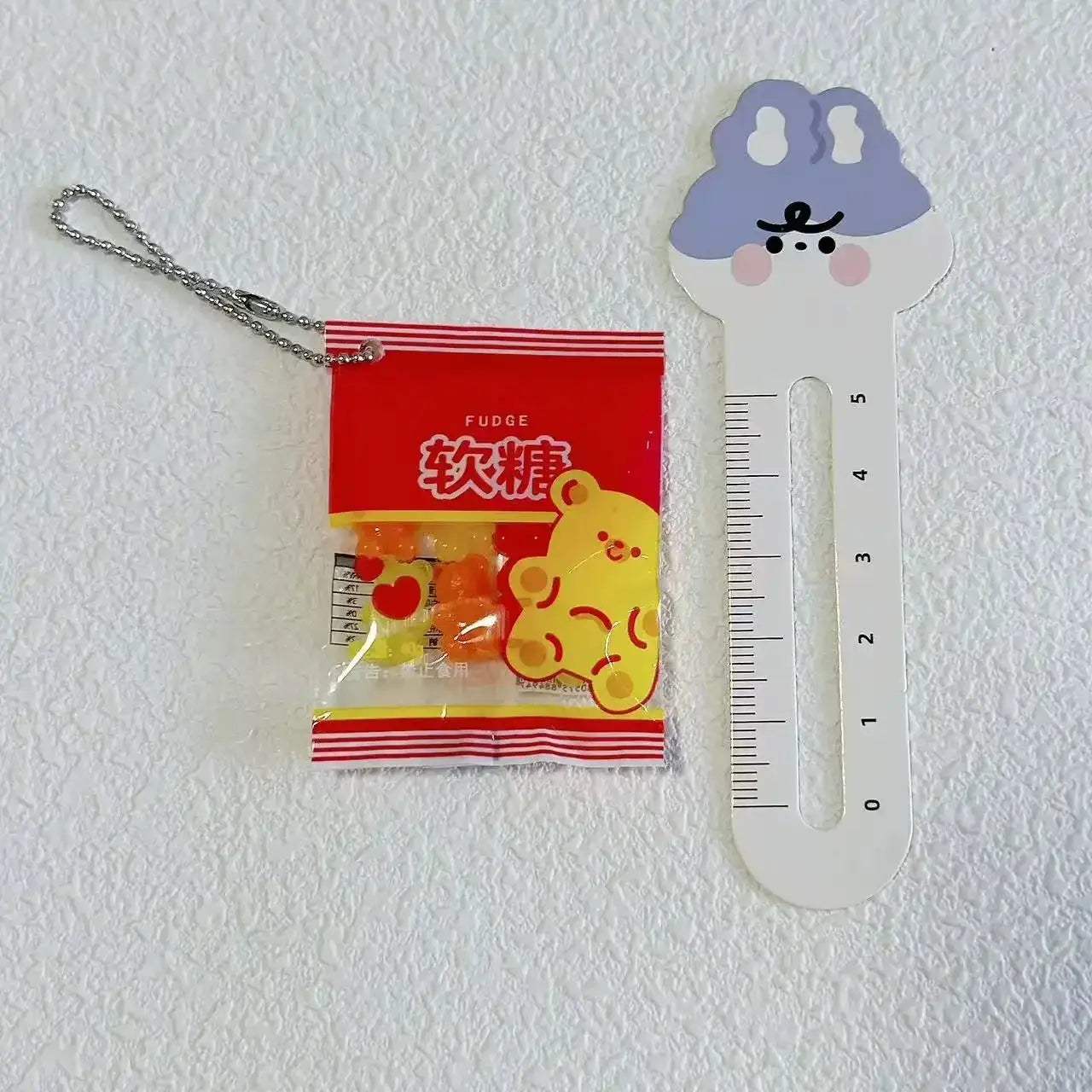 Gummy Bear Bag Charm Squishy Toy Slow Rising Keychain Fidget - ToylandEU
