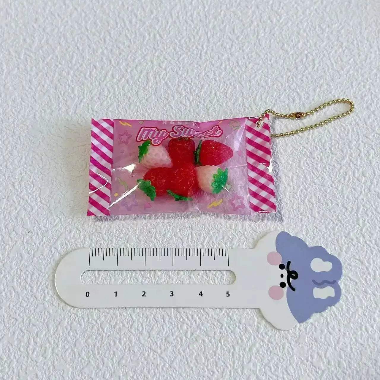 Gummy Bear Bag Charm Squishy Toy Slow Rising Keychain Fidget - ToylandEU