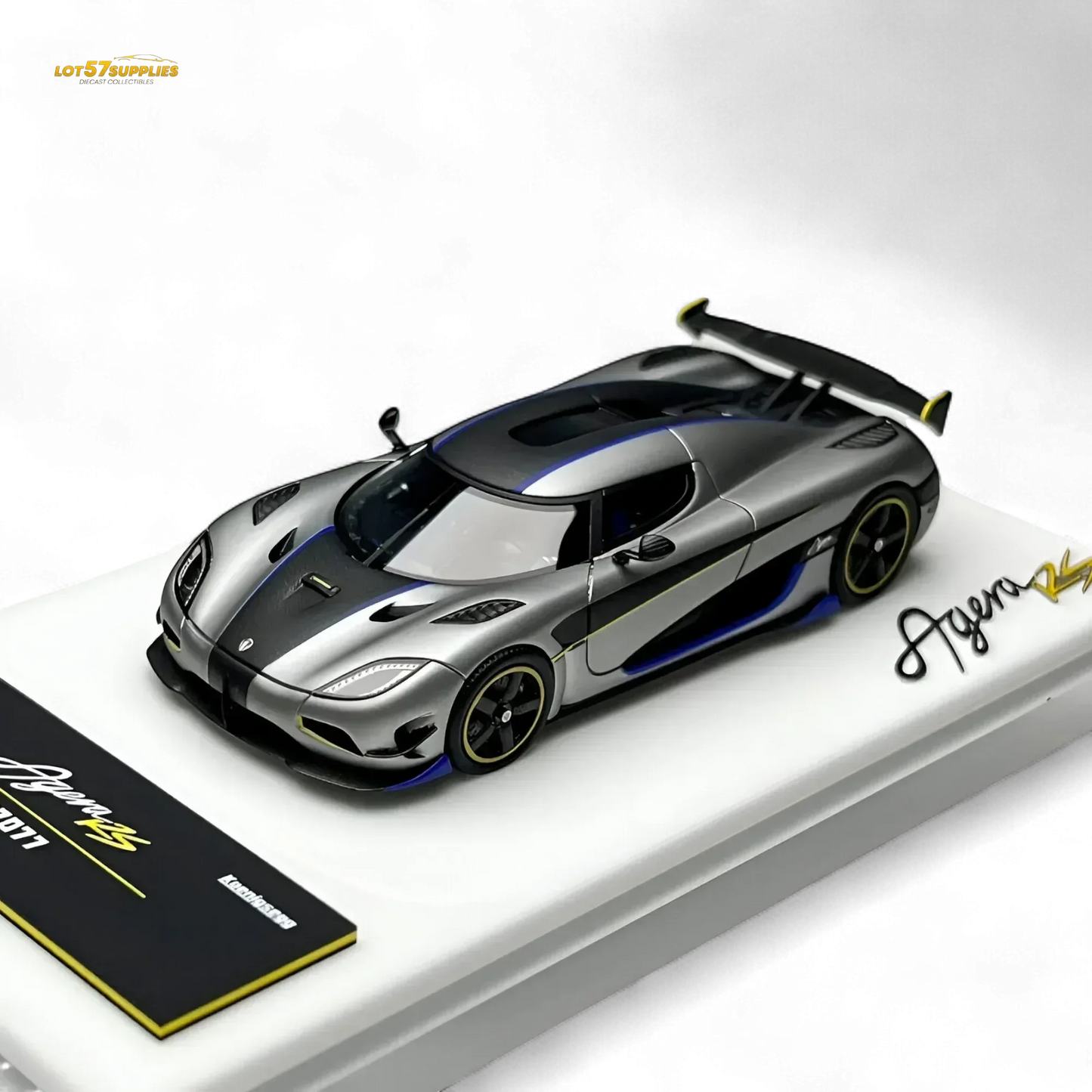 Guo Ji Agera RS - Matte Silver Gray 1:64 - ToylandEU