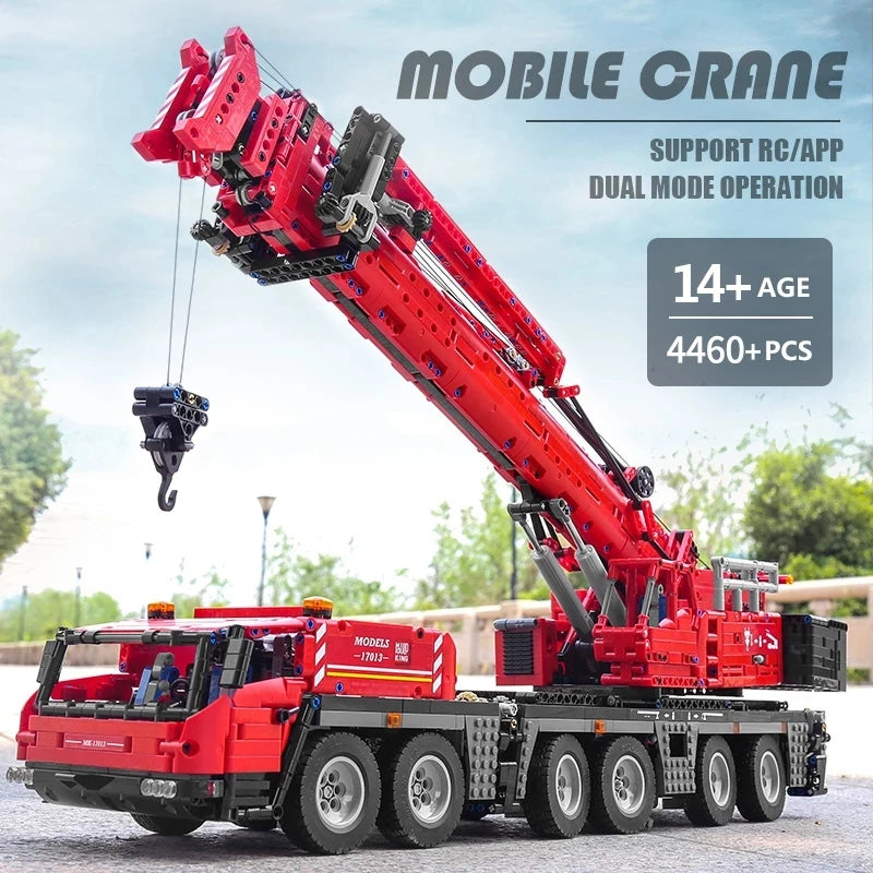 Advanced Motorized GMK Mobile Crane Truck Building Set with 4460 ABS Blocks - ToylandEU