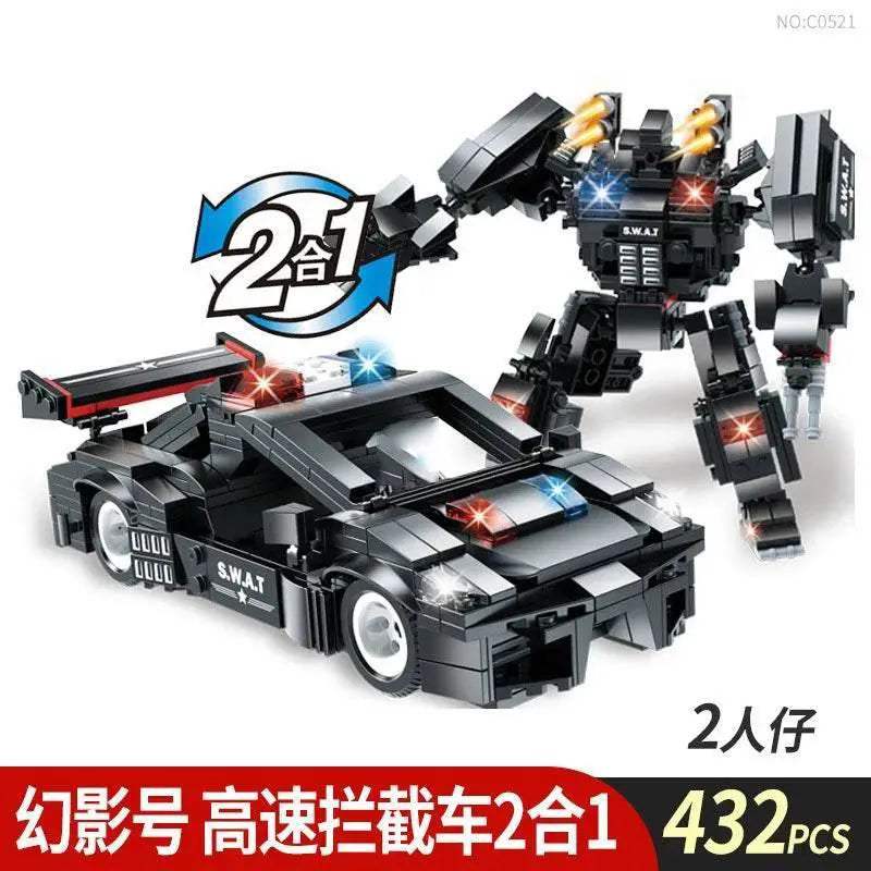 Premium Lego Compatible Building Blocks Set Multi Vehicle City Police Station Bus Car Helicopter Army Trucks For Kids - ToylandEU