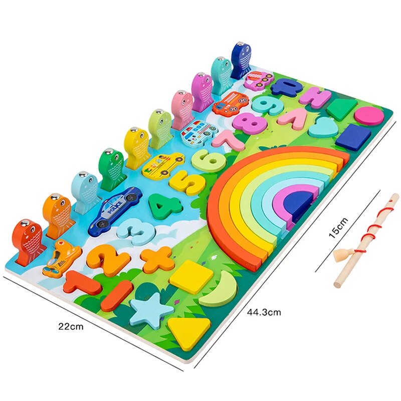 Rainbow Wooden Educational Toy Set for Early Childhood Development - ToylandEU