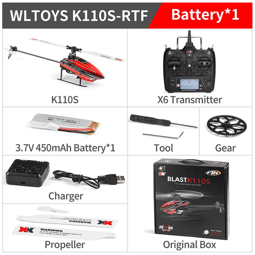 RC Wltoys XK K110S 6CH 3D 6G System Remote Control Toy Brushless Motor ToylandEU.com Toyland EU