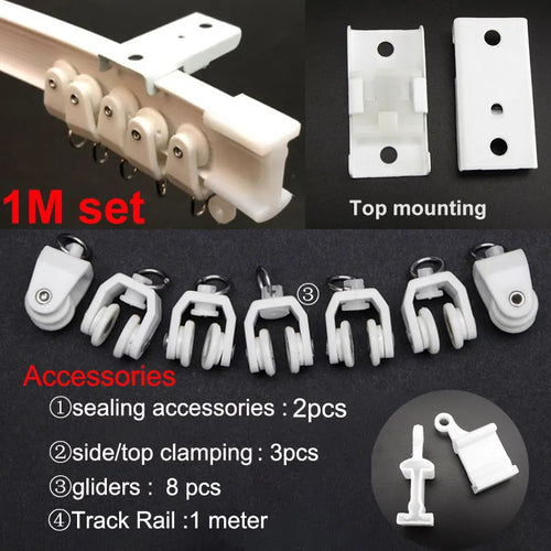 Adjustable Ceiling Mounted Curtain Track Rail with Flexible Straight Sliding Capability ToylandEU.com Toyland EU