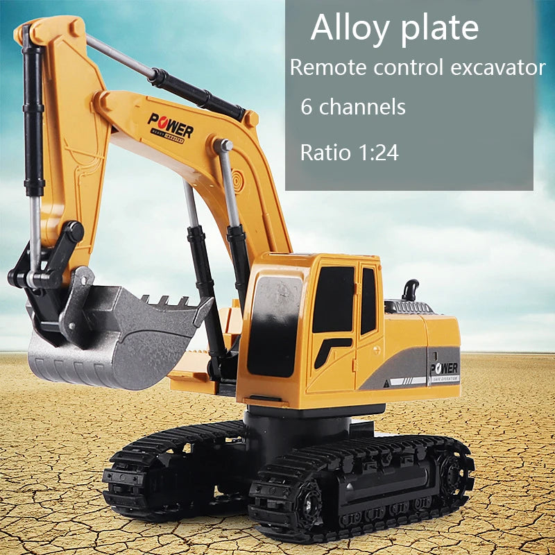 1:24 Remote-Controlled Excavator & Bulldozer Set - Kids' Engineering Fun