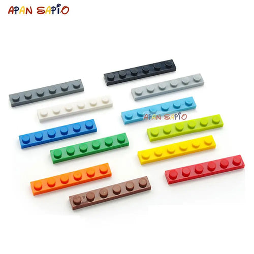 80-Piece DIY Building Blocks Kit with Thin Figures and 1x6 Dots - 12 Color Options ToylandEU.com Toyland EU