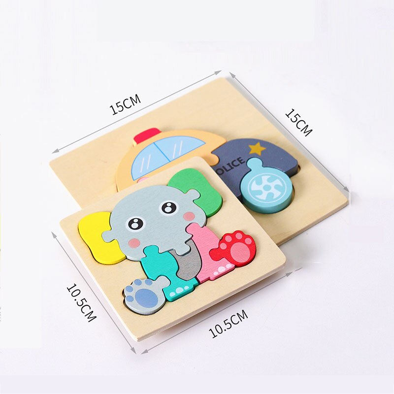 Montessori 3D Wooden Animal Puzzles for Kids 2-5 Years - ToylandEU