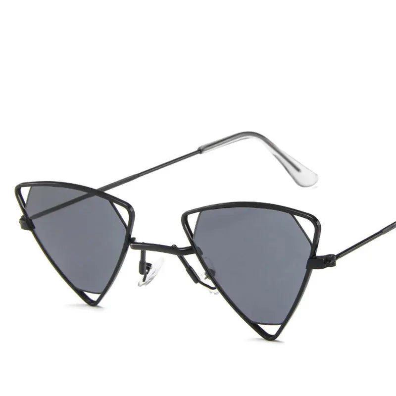 Retro Alloy Triangle Punk Sunglasses Men Hollow Eyewear Candy Colors Gradient Gothic Sun Glasses For Women Openwork Metal Frame - ToylandEU