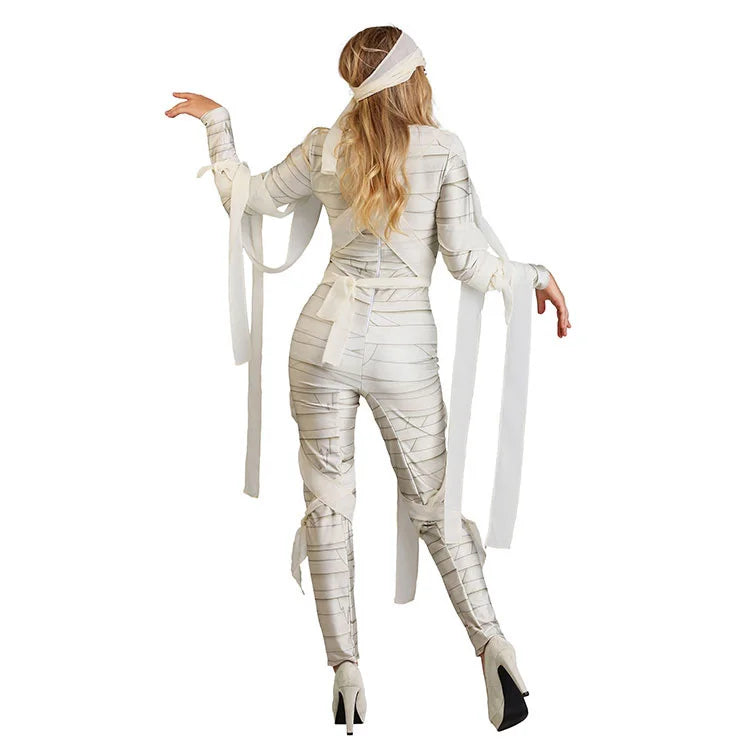 Eerie Mummy Zombie Costume Set for All Ages - Ideal for Halloween Fun