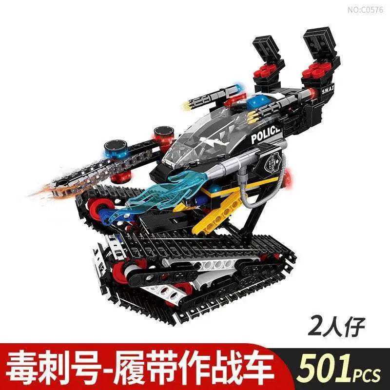 Premium Lego Compatible Building Blocks Set Multi Vehicle City Police Station Bus Car Helicopter Army Trucks For Kids - ToylandEU