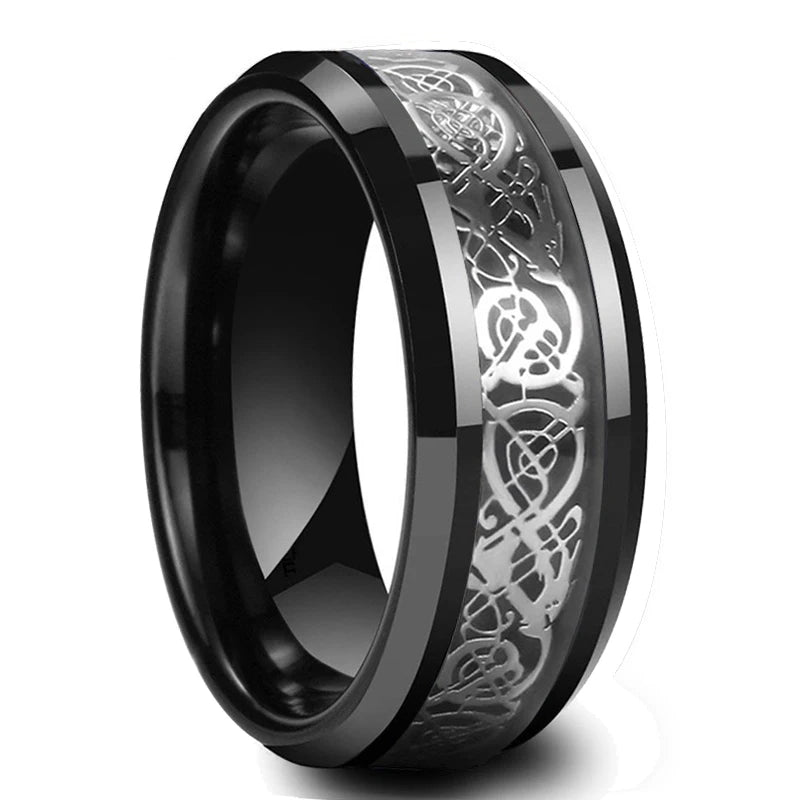 Rings | 8mm | Titanium Steel | Unisex Silver Matte Brushed Wedding Band