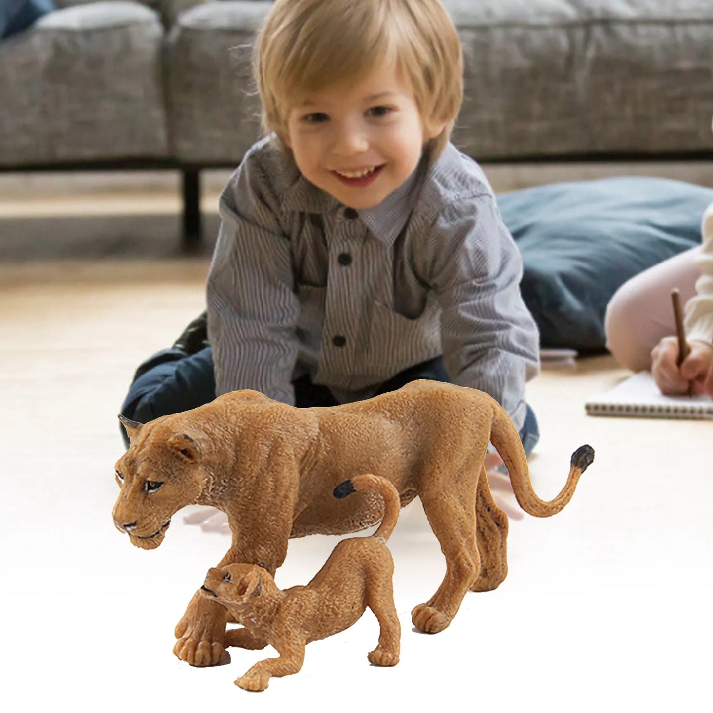 Majestic Lion Family Action Figures - Realistic Wildlife Collectibles