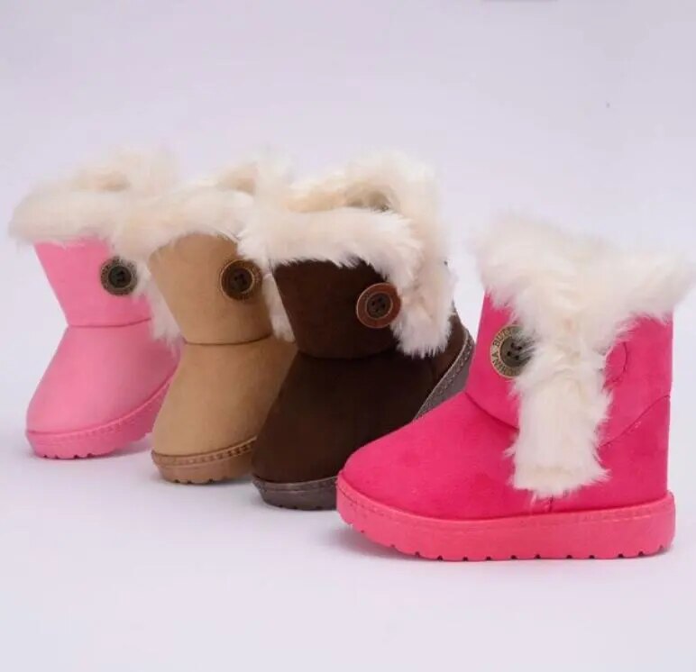 Snow Boots for Kids - Warm and Non-slip Winter Shoes with Hook & Loop Closure