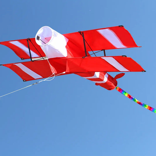 High Quality 3D Single Line Red Plane Kite - Perfect for Beach and Park Fun