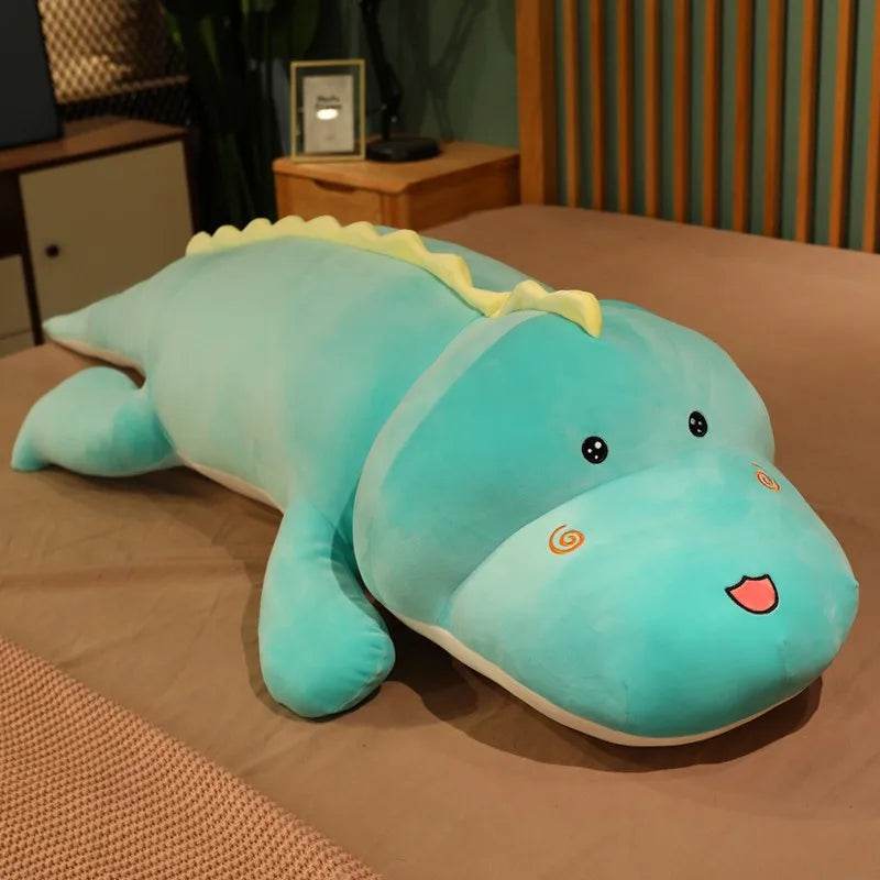 New Huggable Big Long Cute Dinosaur Plush Toy Soft Cartoon Crocodile Doll Girlfriend Pillow - ToylandEU