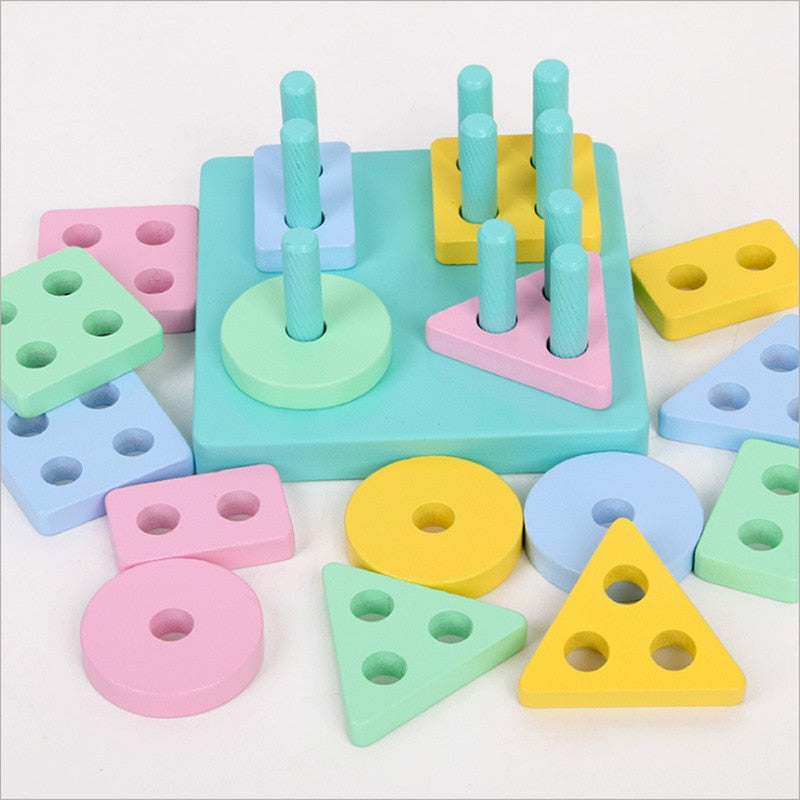 Wooden Animal Shape Puzzle Toy for Early Learning