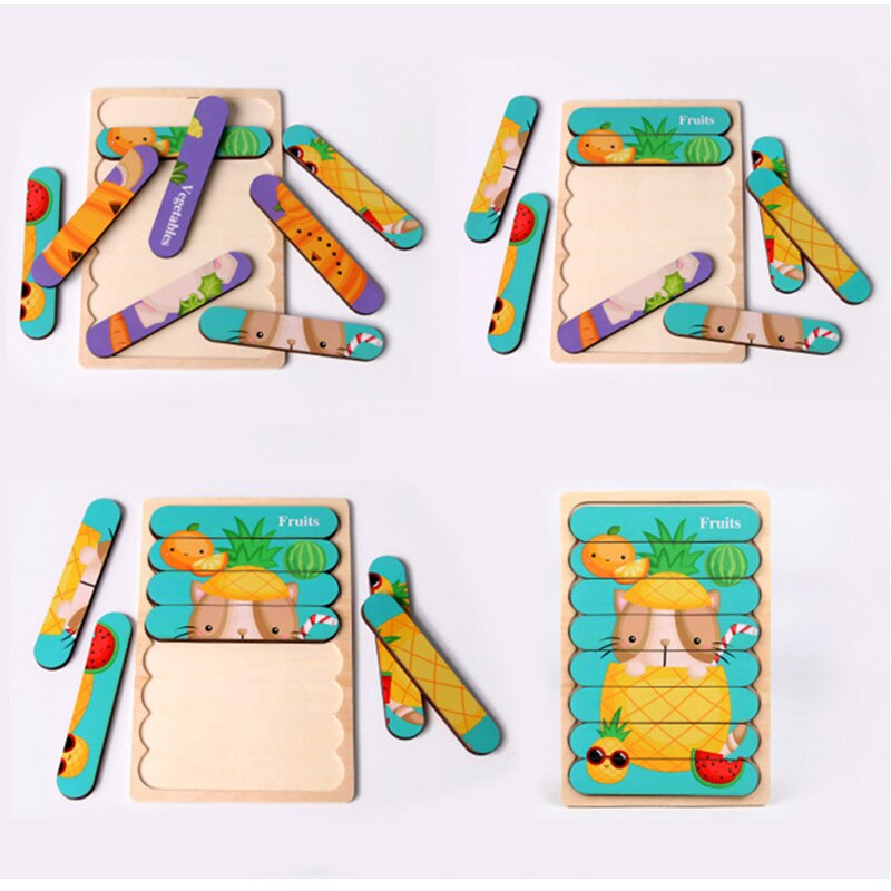 Kid Brain Wooden Toy Animal Puzzle for Children - Educational and Fun