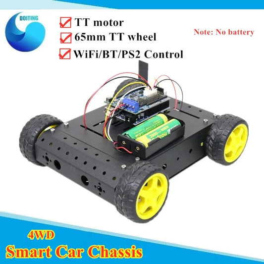 Smart 4WD RC Car Chassis with WiFi/Bluetooth/Handle Control and R3 Compatibility - ToylandEU