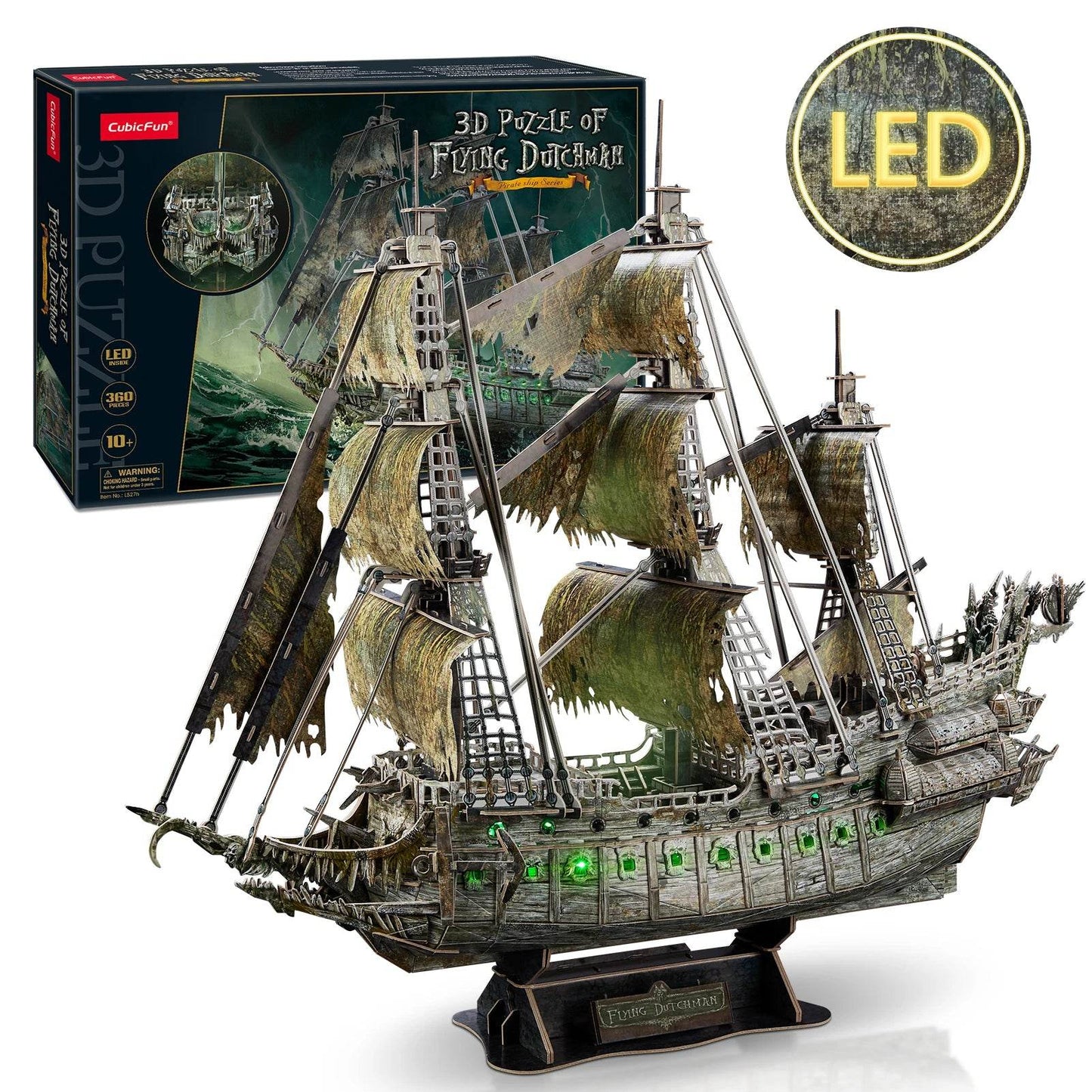 CubicFun 3D Puzzles Ship from PL US RU LED Pirate Model - ToylandEU
