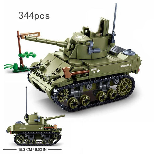 WW2 Military Vehicle and Bunker Artillery Set for the Normandy Landings by Sluban ToylandEU.com Toyland EU